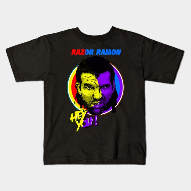 Hey You Razor Ramon 1958-2022 Thank For The Memories Kids T-Shirt by RAINYDROP